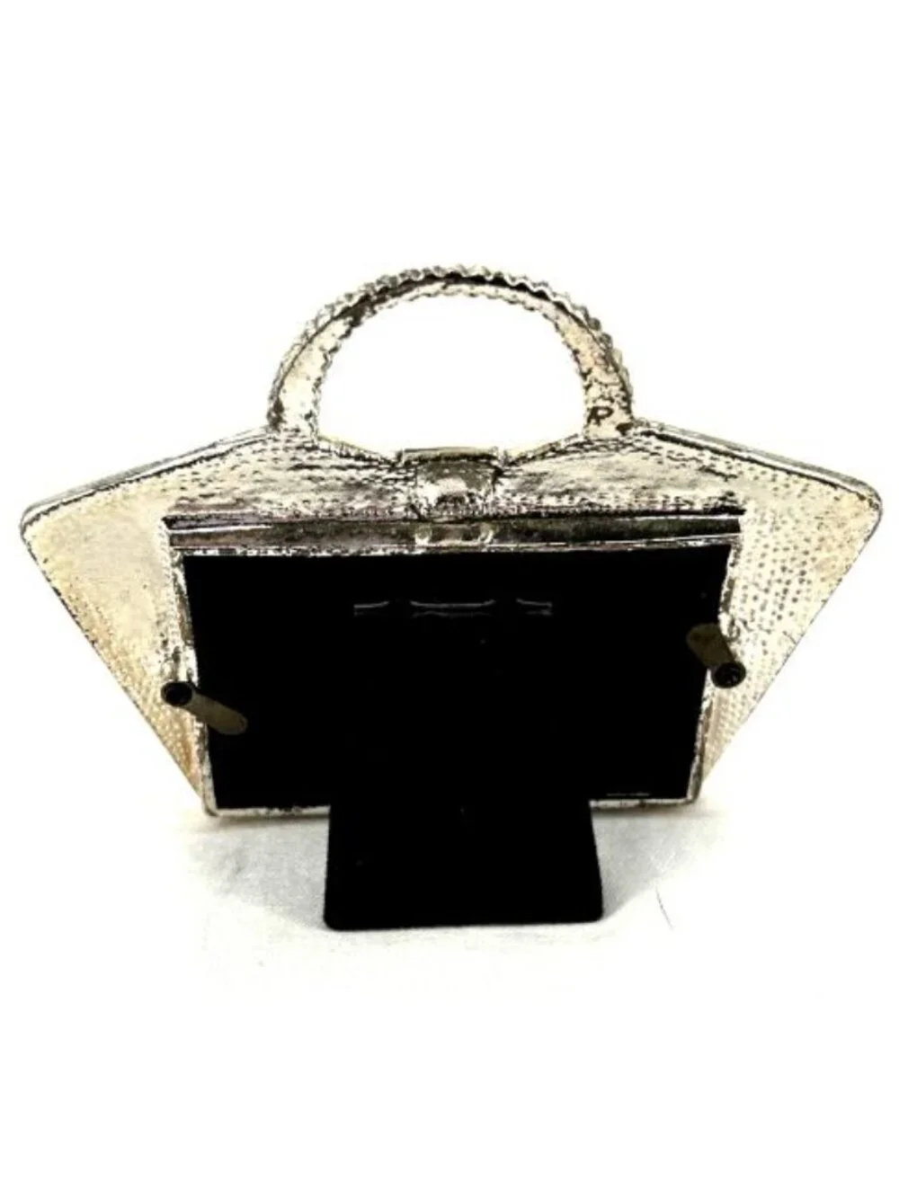 Photo Frame Green Enamel Handbag Purse Shape 2 x 3